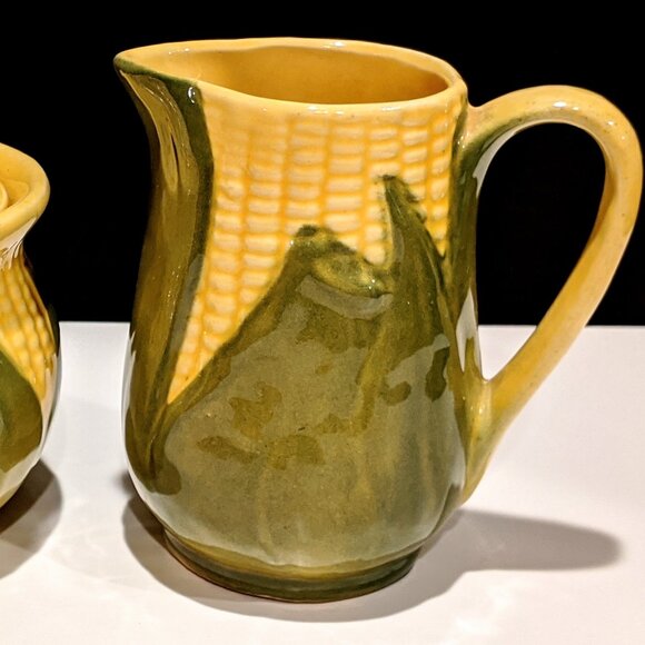 Shawnee “Corn Queen” Ceramic Sugar Bowl and Creamer Set - Picture 2 of 8